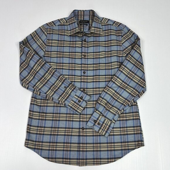 BUGATCHI cashmere blend men's medium plaid shirt  NEW!!! - Picture 1 of 2